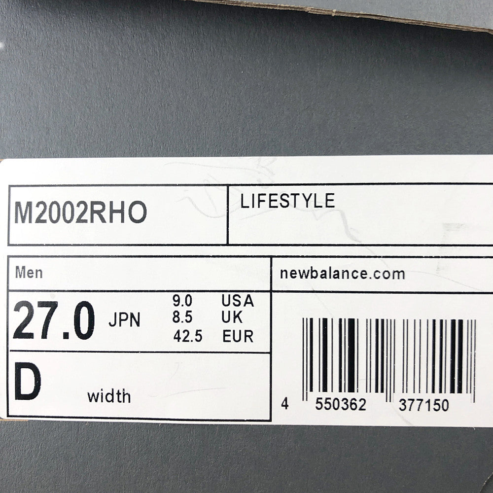 NEW BALANCE ニューバランス 2002RHO スニーカー グレー系 27cm【新古品】【未使用】【中古】