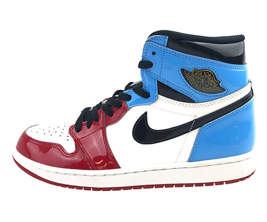 NIKE ナイキ CK5666-100 AIR JORDAN 1 RETRO HIGH OG FEARLESS エアジョーダン1 フィアレス ホワイト系 レッド系 ライトブルー系 27.5㎝【美品】【中古】