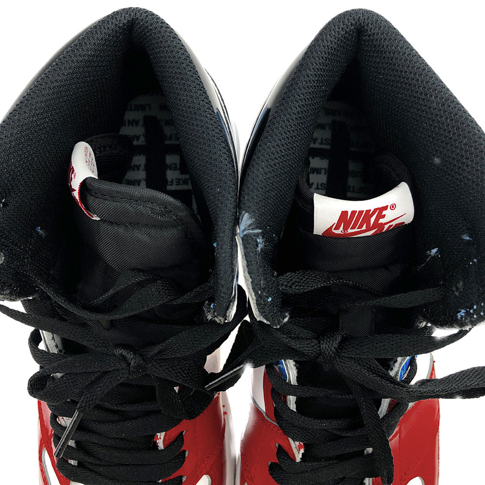 NIKE ナイキ CK5666-100 AIR JORDAN 1 RETRO HIGH OG FEARLESS エアジョーダン1 フィアレス ホワイト系 レッド系 ライトブルー系 27.5㎝【美品】【中古】