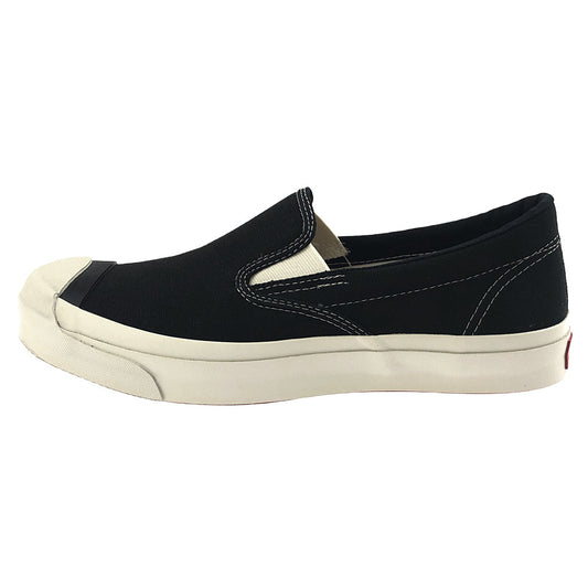 トーストフットアンドアイギア soy ro ソイ ローカット キャンバス スリッポン スニーカー ブラック系 8 1/2【美品】【中古】