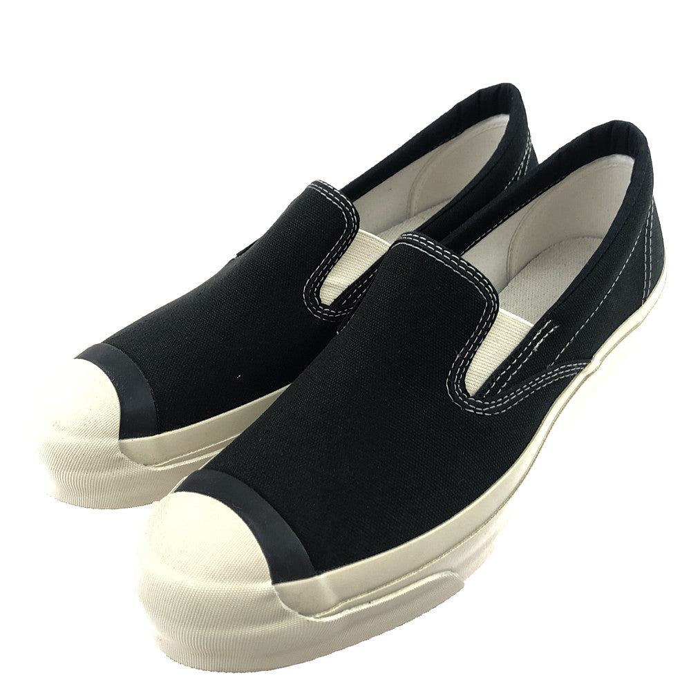 トーストフットアンドアイギア soy ro ソイ ローカット キャンバス スリッポン スニーカー ブラック系 8 1/2【美品】【中古】