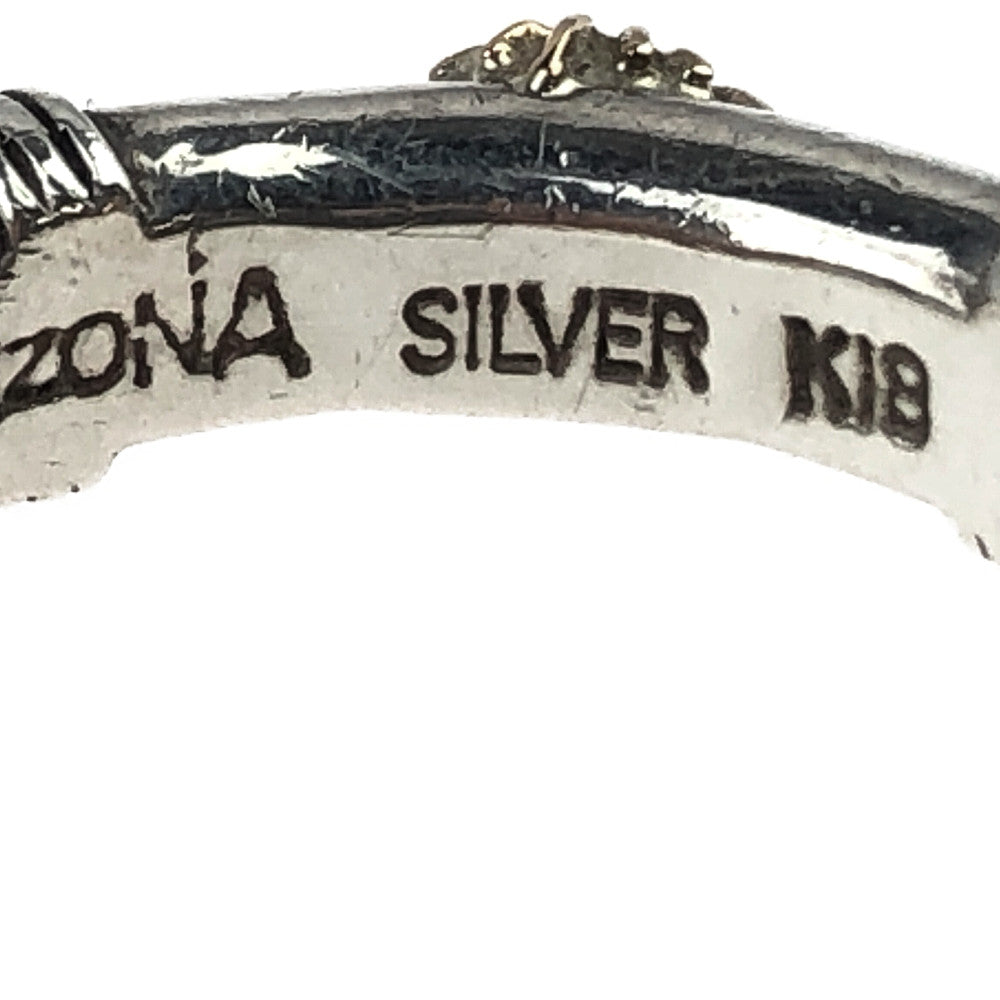 ARIZONA FREEDOM アリゾナフリーダム K18 太陽神 唐草 ノット リング シルバー系【中古】
