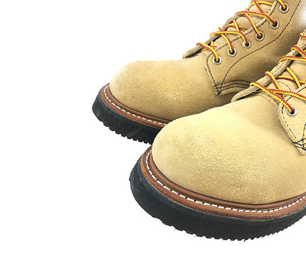 RED WING レッドウィング 8211 LOGGER スエード ロガー ブーツ ビブラム 2021 ブラック ソール カスタム ブーツ ベージュ系 27cm【中古】