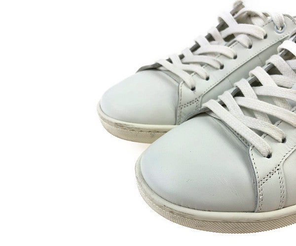 SAINT LAURENT サンローラン 315485 AQ100 ローカット スニーカー ホワイト系 39【中古】