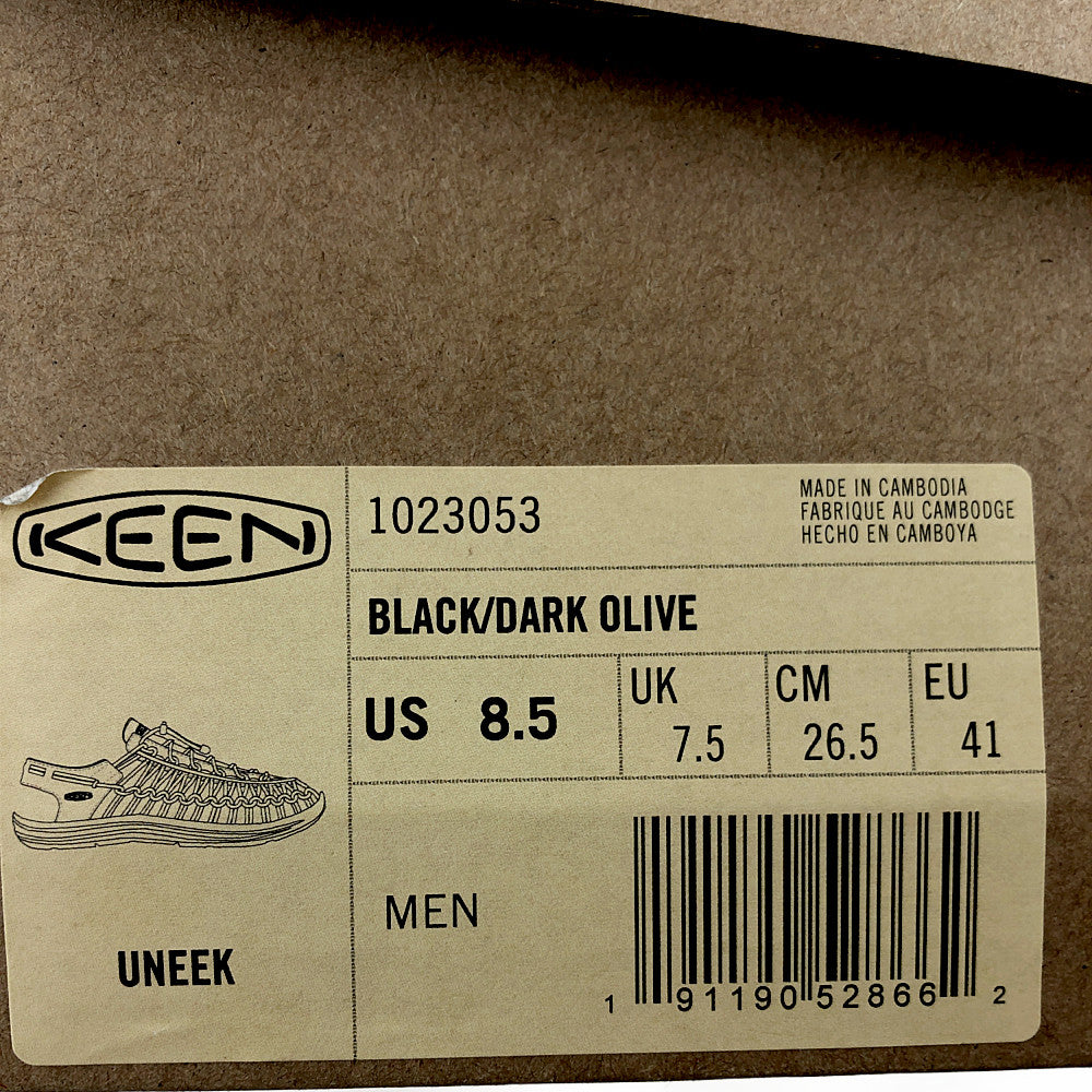 KEEN キーン 1023053 UNEEK ユニーク スポーツ サンダル  ブラック系 カーキ系 26.5cm【中古】