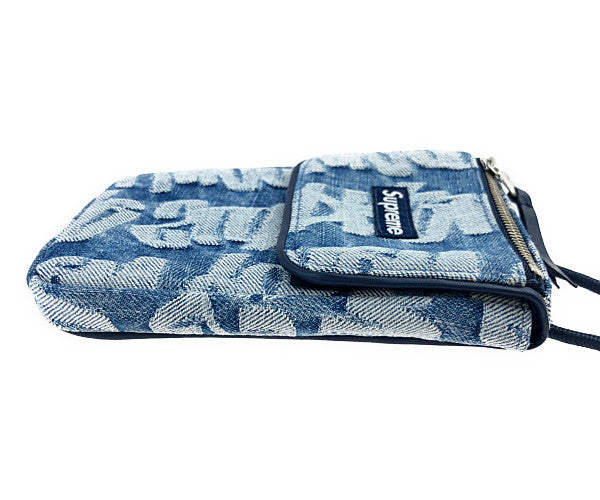 Supreme シュプリーム 22SS Fat Tip Jacquard Denim Neck Pouch ファット チップ ジャガード デニム ネック ポーチ ライトブルー系【新古品】【未使用】【中古】