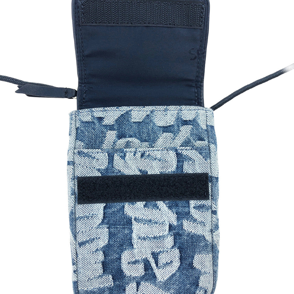Supreme シュプリーム 22SS Fat Tip Jacquard Denim Neck Pouch ファット チップ ジャガード デニム ネック ポーチ ライトブルー系【新古品】【未使用】【中古】
