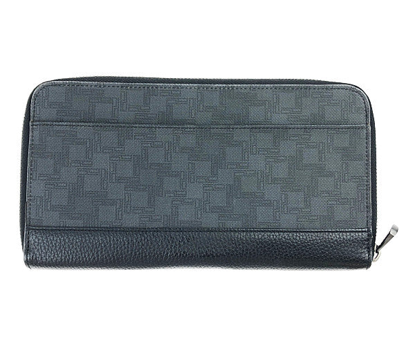 Dunhill ダンヒル D-EIGHT ラウンドファスナー ラウンドジップ オーガナイザー マルチケース 長財布 グレー系【中古】