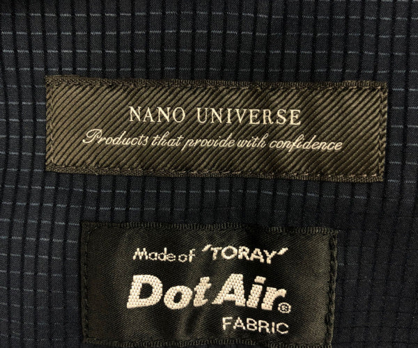 nano universe ナノユニバース TORAY DotAir 高通気性ポリエステル サマー セットアップ ジャケット パンツ ネイビー系 M【中古】
