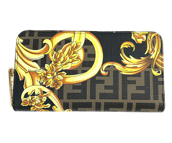 FENDI フェンディ 7M0210AJJ3 VERSACE Fendace Wallet ヴェルサーチ フェンダーチェ ウォレット ブラウン系【極上美品】【中古】