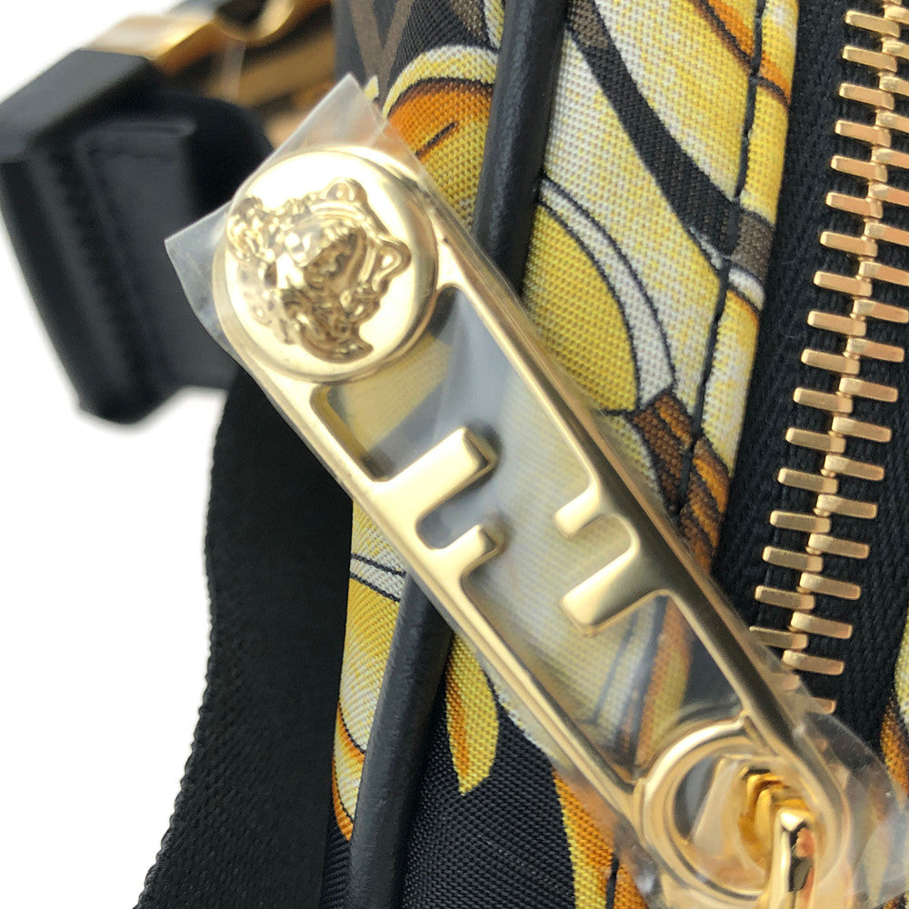 FENDI フェンディ VERSACE Fendace ゴールド バロック ベルト バッグ ブラウン系【極上美品】【中古】