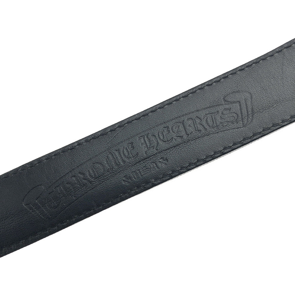 CHROME HEARTS クロムハーツ（原本無） HEART STRAP ハート バックル ナロー ベルト ブラック系【中古】