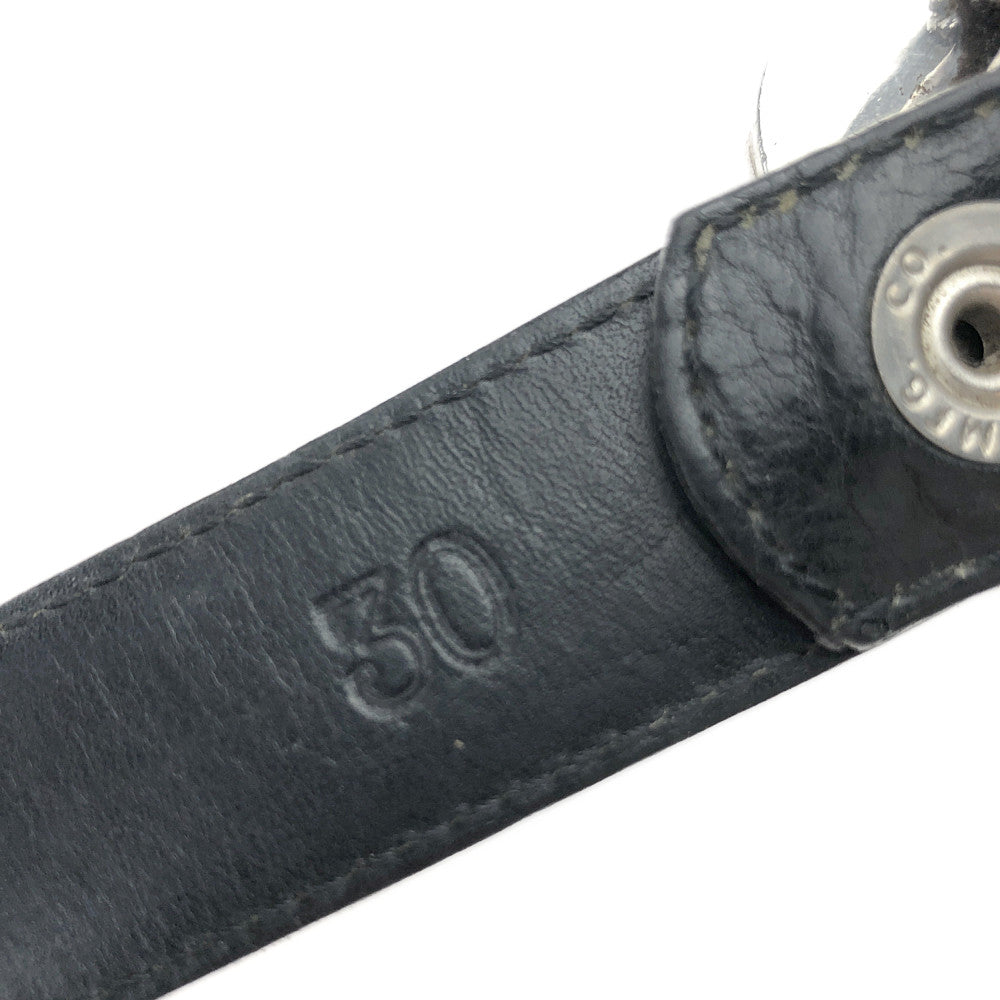 CHROME HEARTS クロムハーツ（原本無） HEART STRAP ハート バックル ナロー ベルト ブラック系【中古】