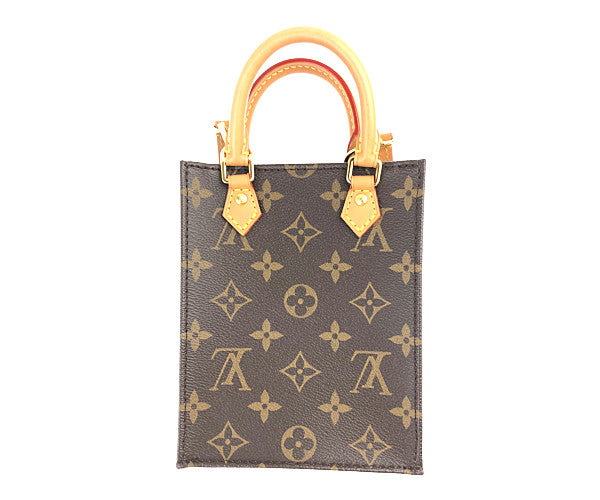 LOUIS VUITTON ルイ・ヴィトン M69442 モノグラム プティット サックプラ 2WAY ショルダー バッグ ブラウン系【美品】【中古】