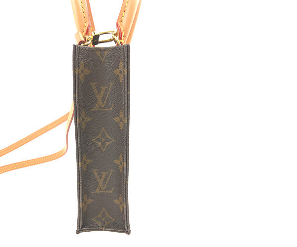 LOUIS VUITTON ルイ・ヴィトン M69442 モノグラム プティット サックプラ 2WAY ショルダー バッグ ブラウン系【美品】【中古】
