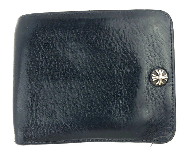CHROME HEARTS クロムハーツ（原本有） 1SNAP CHクロスボールボタン スナップ ウォレット ブラック系【中古】