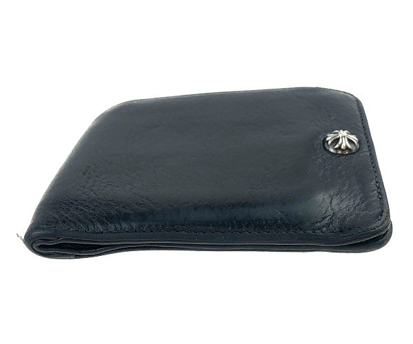 CHROME HEARTS クロムハーツ（原本有） 1SNAP CHクロスボールボタン スナップ ウォレット ブラック系【中古】