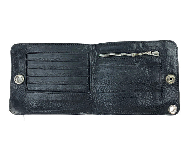 CHROME HEARTS クロムハーツ（原本有） 1SNAP CHクロスボールボタン スナップ ウォレット ブラック系【中古】