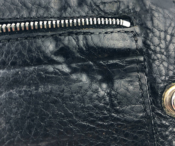 CHROME HEARTS クロムハーツ（原本有） 1SNAP CHクロスボールボタン スナップ ウォレット ブラック系【中古】
