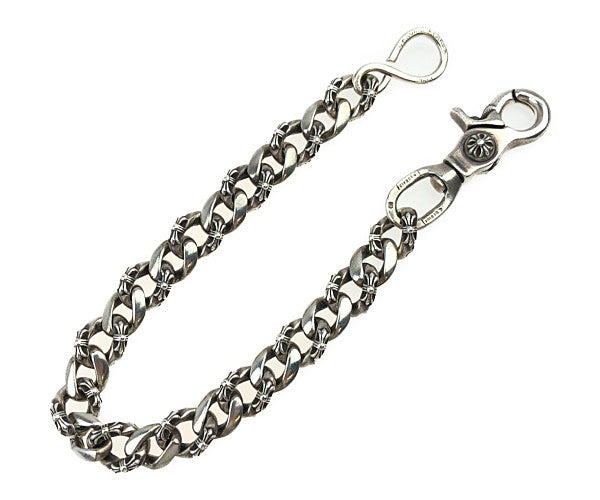 CHROME HEARTS クロムハーツ（原本有） FANCY SHORT-S 1クリップ ファンシーリンク ショート ウォレットチェーン シルバー系【中古】
