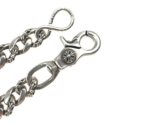 CHROME HEARTS クロムハーツ（原本有） FANCY SHORT-S 1クリップ ファンシーリンク ショート ウォレットチェーン シルバー系【中古】
