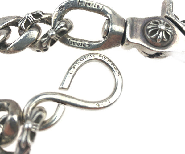 CHROME HEARTS クロムハーツ（原本有） FANCY SHORT-S 1クリップ ファンシーリンク ショート ウォレットチェーン シルバー系【中古】