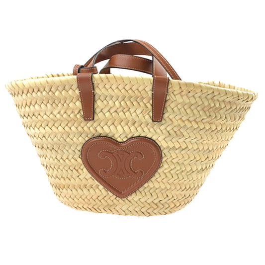 CELINE セリーヌ パニエ ラフィア トート ブラウン系【中古】