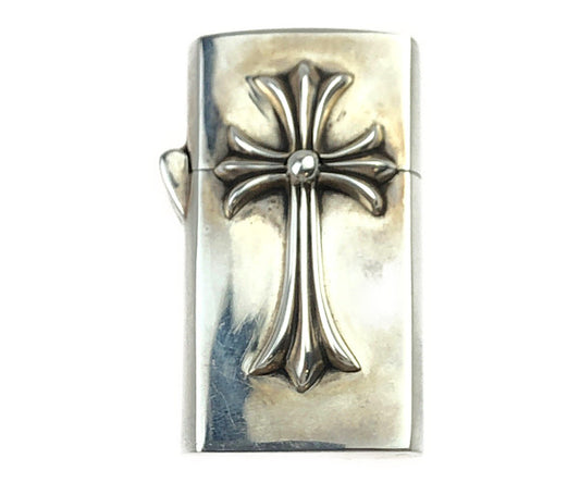 CHROME HEARTS クロムハーツ（原本無） ZIPPO LIGHTERZ-V2 tinyCH スモール CHクロス ナロー ジッポ シルバー系【中古】
