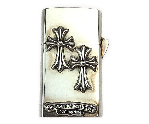 CHROME HEARTS クロムハーツ（原本無） ZIPPO LIGHTERZ-V2 tinyCH スモール CHクロス ナロー ジッポ シルバー系【中古】