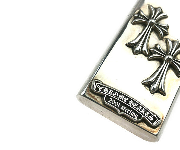 CHROME HEARTS クロムハーツ（原本無） ZIPPO LIGHTERZ-V2 tinyCH スモール CHクロス ナロー ジッポ シルバー系【中古】