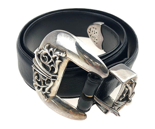 CHROME HEARTS クロムハーツ（原本無） BLT CLASSIC 3PC クラシック 3PC ベルト サイズ32 ブラック系【中古】