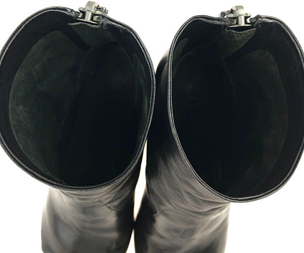 マルセル MW2735 OPEN TOE HEELED ANKLE BOOTS オープントゥ ヒール アンクル ブーツ ブラック系 35【中古】