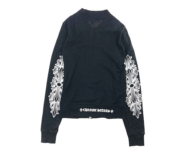 CHROME HEARTS クロムハーツ（原本無） ダガージップ アームプリント カーディガン ブラック系 S【中古】
