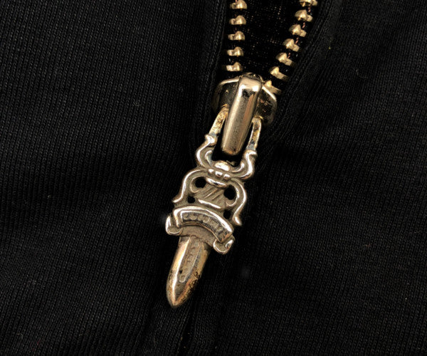 CHROME HEARTS クロムハーツ（原本無） ダガージップ アームプリント カーディガン ブラック系 S【中古】