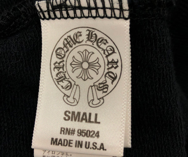 CHROME HEARTS クロムハーツ（原本無） 国内正規品 クロスボールボタン レザーパッチ カーディガン ブラック系 S【中古】