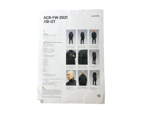 アクロニウム ACR-FW-2021 J1B-GT 国内正規品 3L Gore-Tex Pro Interops Jacket  カーキ系 M【美品】【中古】