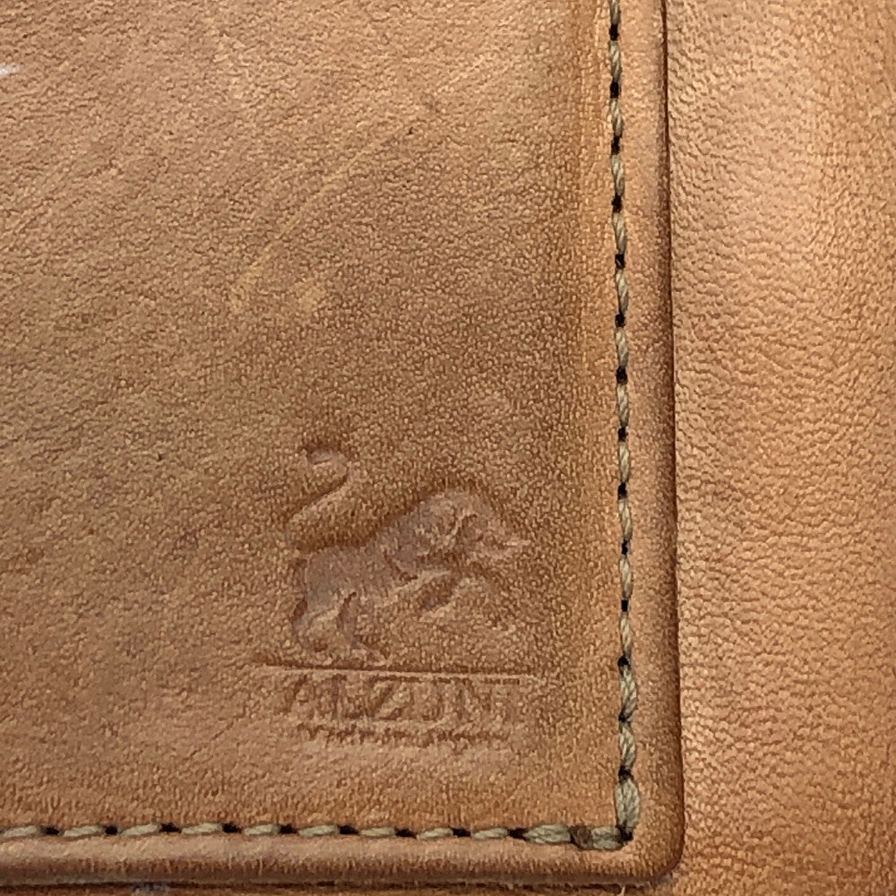 アルズニ ターコイズ カスタム カービング 二つ折り財布 ウォレット  ブラウン系【中古】