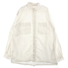 PORTER CLASSIC ポータークラシック 22SS SWISS COTTON WIDE POCKET SHIRT ALUMO FABRIC 160/3 アルモ社スイスコットン ワイドポケット ラウンドカラー 長袖 シャツ ホワイト系 3【中古】