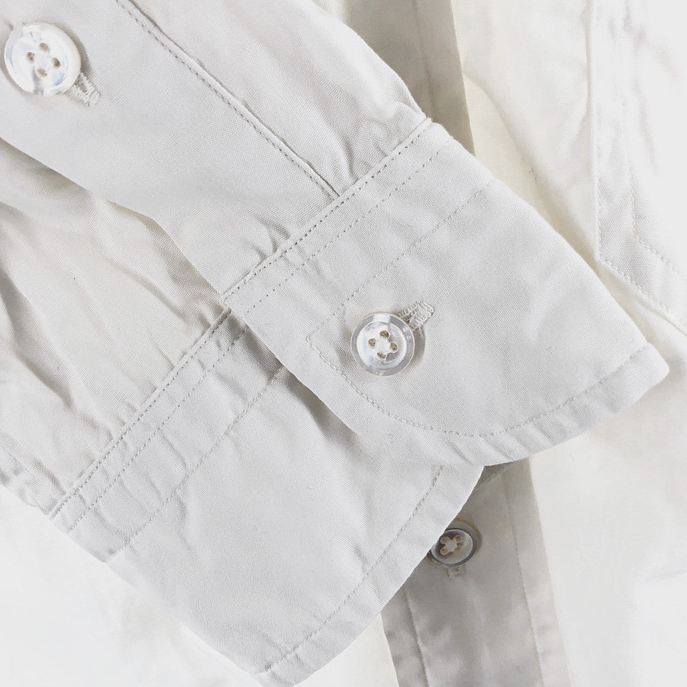 PORTER CLASSIC ポータークラシック 22SS SWISS COTTON WIDE POCKET SHIRT ALUMO FABRIC 160/3 アルモ社スイスコットン ワイドポケット ラウンドカラー 長袖 シャツ ホワイト系 3【中古】