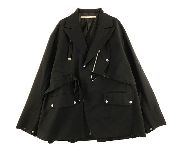 タム 22SS 22S0013 TT JACKET ドッキング ベルテッド ジャケット ブラック系【美品】【中古】