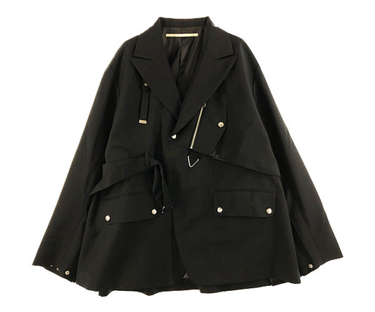 タム 22SS 22S0013 TT JACKET ドッキング ベルテッド ジャケット ブラック系【美品】【中古】