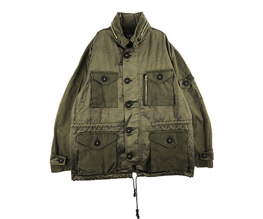 JUNYA WATANABE COMME des GARCONS MAN ジュンヤワタナベコムデギャルソンマン 22SS WI-J034 綿レーヨンサテン 綿バックサテン 綿ツイル 製品染め ジャケット オリーブ系 L【中古】