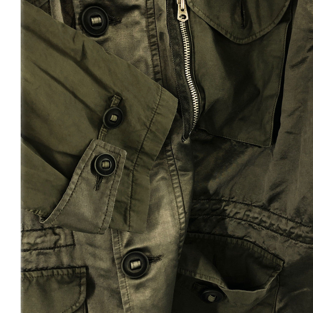 JUNYA WATANABE COMME des GARCONS MAN ジュンヤワタナベコムデギャルソンマン 22SS WI-J034 綿レーヨンサテン 綿バックサテン 綿ツイル 製品染め ジャケット オリーブ系 L【中古】