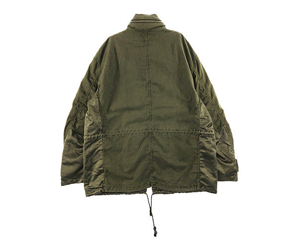 JUNYA WATANABE COMME des GARCONS MAN ジュンヤワタナベコムデギャルソンマン 22SS WI-J034 綿レーヨンサテン 綿バックサテン 綿ツイル 製品染め ジャケット オリーブ系 L【中古】