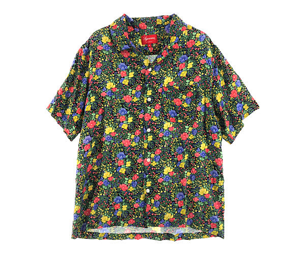 Supreme シュプリーム 19SS Floral Rayon S/S Shirt フローラル レーヨン 半袖 花柄 総柄 シャツ マルチカラー系 M【中古】
