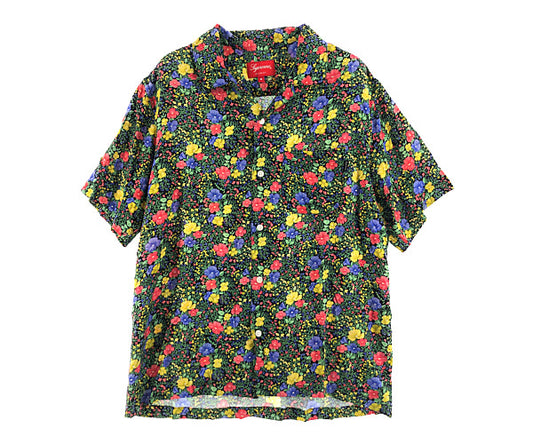 Supreme シュプリーム 19SS Floral Rayon S/S Shirt フローラル レーヨン 半袖 花柄 総柄 シャツ マルチカラー系 M【中古】