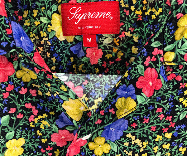 Supreme シュプリーム 19SS Floral Rayon S/S Shirt フローラル レーヨン 半袖 花柄 総柄 シャツ マルチカラー系 M【中古】