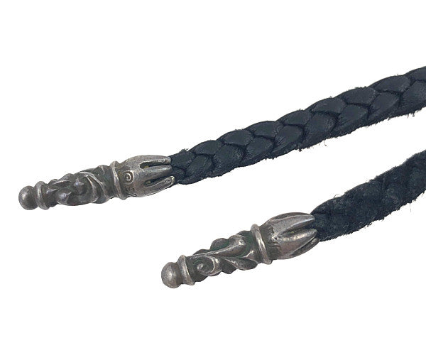 CHROME HEARTS クロムハーツ（原本無） LEATHER BRAID レザー ブレード ブラック系【中古】