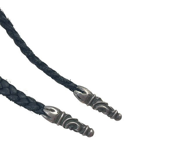 CHROME HEARTS クロムハーツ（原本無） LEATHER BRAID レザー ブレード ブラック系【中古】