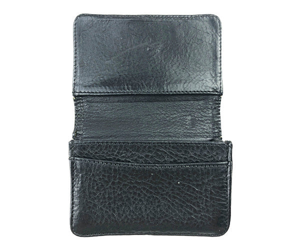 CHROME HEARTS クロムハーツ（原本無） CARD CASE レザー カードケース 3ポケット ブラック系【中古】